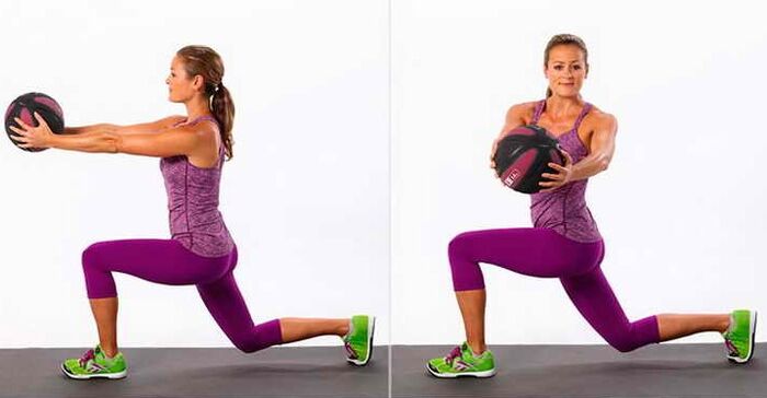 Lunges with Corps Turn