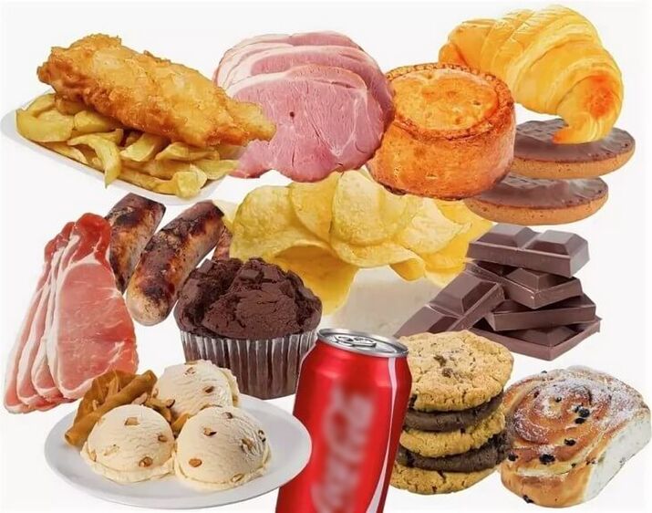 Dangerous foods are prohibited during the weight loss process