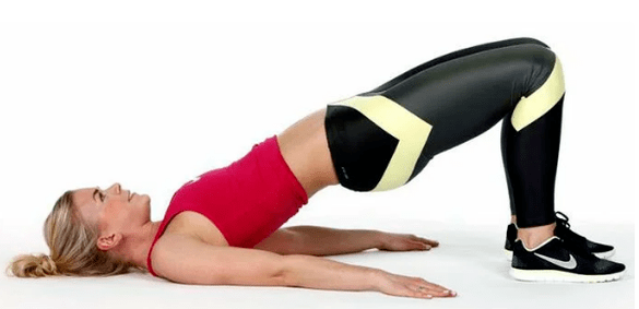 Lift the hips lying